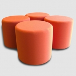 Barrel ottomans for retail or residential application