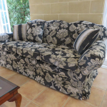 Reupolstered furniture in matching Warwich fabric 1