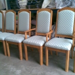Set of casual chairs restored with a Warwick fabric