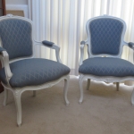 Louis style chairs we reupholstered